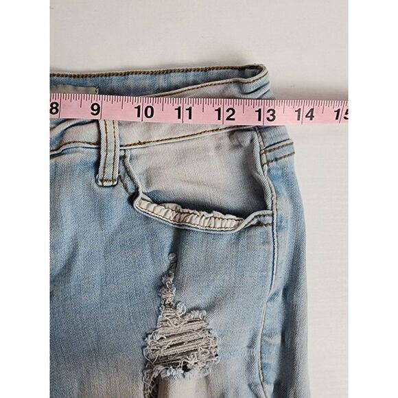 Kancan Distressed Rainbow Pocket, Skinny Size 7/27 Denim - Picture 4 of 9